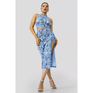 Костюм двойка женский с юбкой ПЛ-132КШ/ЗМЕ кашкорсе (р-ры: 40-50) змея