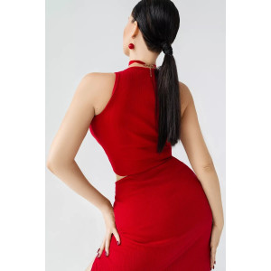 Костюм двойка женский с юбкой ПЛ-132КШ/КРА кашкорсе (р-ры: 40-50) красный