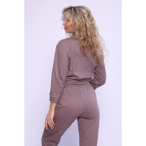 Костюм двойка женский №71035 кулирка (р-ры: 44-56) коричневый