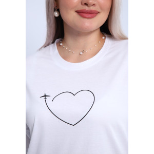 Футболка женская ФЖ0062А кулирка (р-ры: L-7XL) белый