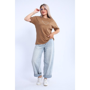 Футболка женская ФЖ0062А кулирка (р-ры: L-7XL) горчичный