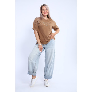 Футболка женская ФЖ0062А кулирка (р-ры: L-7XL) горчичный