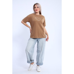 Футболка женская ФЖ0062А кулирка (р-ры: L-7XL) горчичный