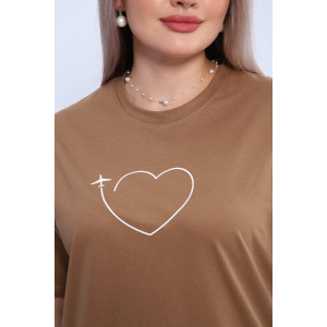 Футболка женская ФЖ0062А кулирка (р-ры: L-7XL) горчичный