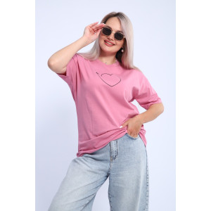 Футболка женская ФЖ0062А кулирка (р-ры: L-7XL) лиловый