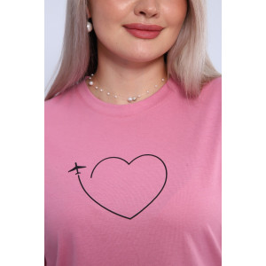Футболка женская ФЖ0062А кулирка (р-ры: L-7XL) лиловый