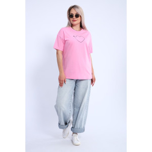 Футболка женская ФЖ0062А кулирка (р-ры: L-7XL) светло-розовый