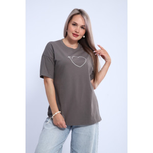 Футболка женская ФЖ0062А кулирка (р-ры: L-7XL) серый