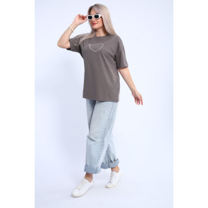 Футболка женская ФЖ0062А кулирка (р-ры: L-7XL) серый