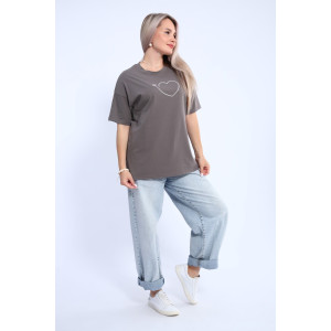 Футболка женская ФЖ0062А кулирка (р-ры: L-7XL) серый
