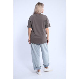 Футболка женская ФЖ0062А кулирка (р-ры: L-7XL) серый