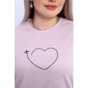 Футболка женская ФЖ0062А кулирка (р-ры: L-7XL) сиреневый