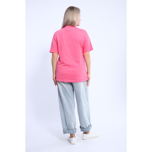 Футболка женская ФЖ0062А кулирка (р-ры: L-7XL) ярко-розовый