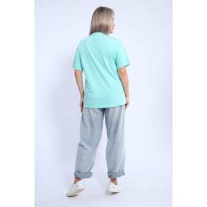 Футболка женская ФЖ0062А кулирка (р-ры: L-7XL) ментоловый