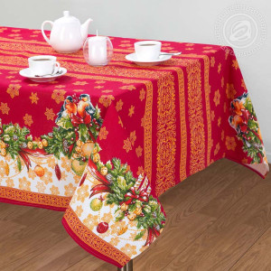 Скатерть из рогожки "Рождество" (последний размер) 120х145