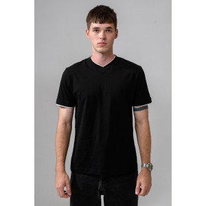 Футболка мужская №14490 кулирка (р-ры: 48-58) черный