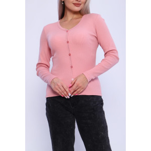 Лонгслив женский КЖ0070 кашкорсе (р-ры: XS-6XL) розовый