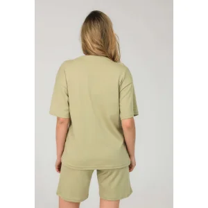 Костюм двойка женский №21574 интерлок (р-ры: 44-56) олива