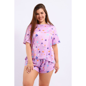 Костюм двойка женский №5732 вискоза (р-ры: 52-60) фиолетовый