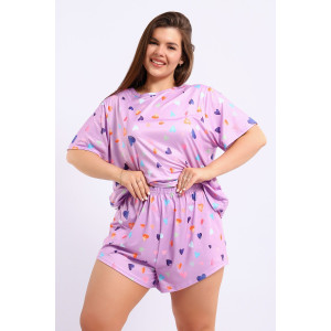 Костюм двойка женский №5732 вискоза (р-ры: 52-60) фиолетовый
