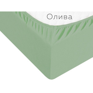 Простыня трикотажная на резинке "Олива" (последний размер) 200х200х20