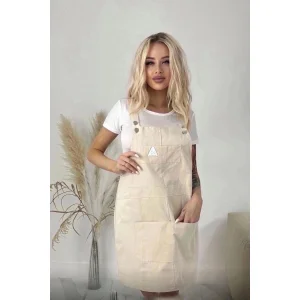 Сарафан женский с футболкой №60146 джинс (р-ры: 40-46) бежевый