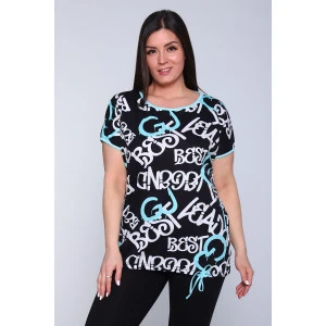 Костюм двойка женский №24211 кулирка (р-ры: 48-64) голубой Костюм двойка женский №24211 кулирка (р-ры: 48-64) голубой