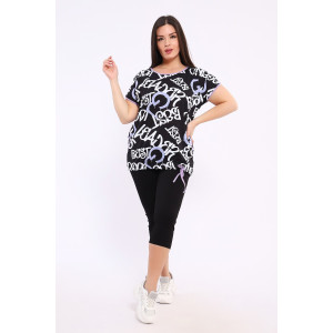 Костюм двойка женский №24211 кулирка (р-ры: 48-64) фиолетовый