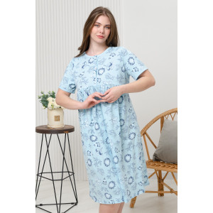 Сорочка женская №42289 кулирка (р-ры: 54-64) голубой