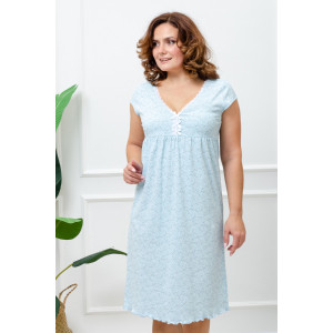 Сорочка женская №42337 кулирка (р-ры: 50-60) голубой