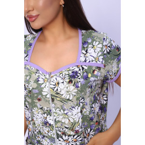 Халат женский №85022 кулирка (р-ры: 46-60) оливковый