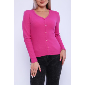 Лонгслив женский КЖ0070 кашкорсе (р-ры: XS-6XL) фуксия