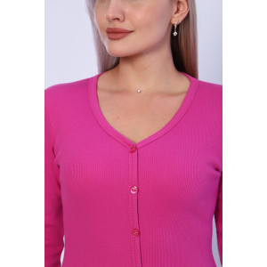 Лонгслив женский КЖ0070 кашкорсе (р-ры: XS-6XL) фуксия
