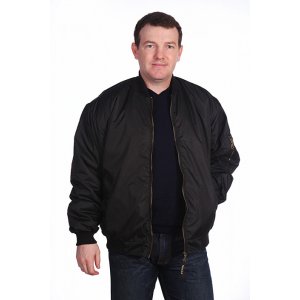 Куртка мужская демисезонная "Весна" плащевая ткань+флис (р-ры: 44-54) черный