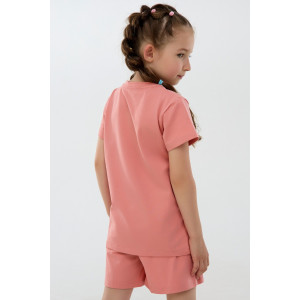 Костюм двойка детский №46685 "Kuromi1" кулирка с лайкрой (р-ры: 98-140) розовый