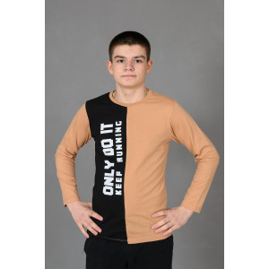 Лонгслив детский №83018 коттон (р-ры: 36-44) бежевый