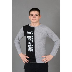 Лонгслив детский №83018 коттон (р-ры: 36-44) меланж