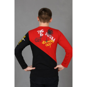 Лонгслив детский №83016 коттон (р-ры: 36-44) красный