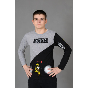 Лонгслив детский №83016 коттон (р-ры: 36-44) меланж