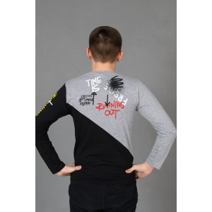Лонгслив детский №83016 коттон (р-ры: 36-44) меланж