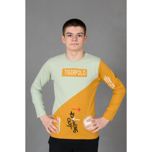 Лонгслив детский №83016 коттон (р-ры: 36-44) ментол