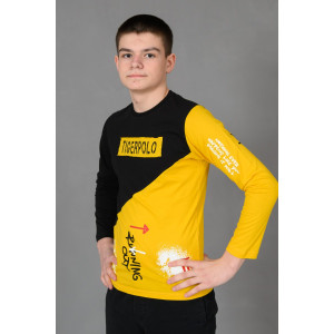 Лонгслив детский №83016 коттон (р-ры: 36-44) черный