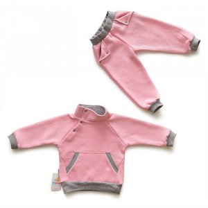Костюм детский "Маленькие модники" 1187 футер (р-ры: 80-98) розовый