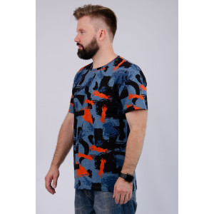 Футболка мужская ФМ-60 кулирка (р-ры: 48-58) индиго