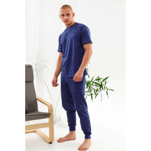 Костюм двойка мужской №21534 кулирка (р-ры: 46-60) синий