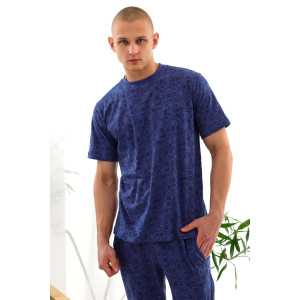 Костюм двойка мужской №21534 кулирка (р-ры: 46-60) синий