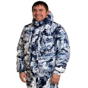 Куртка мужская зимняя "Буран" алова+флис (р-ры: 44-58) лес 032W
