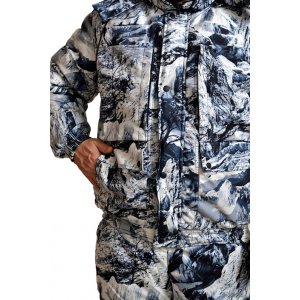 Куртка мужская зимняя "Буран" алова+флис (р-ры: 44-58) лес 032W