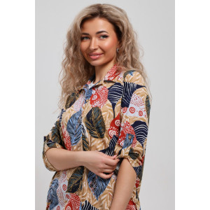Рубашка женская №53036 кулирка (р-ры: 46-60) голубой