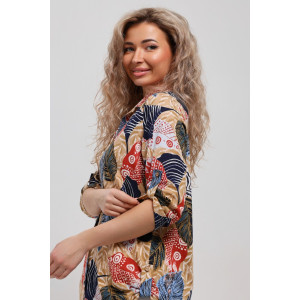 Рубашка женская №53036 кулирка (р-ры: 46-60) голубой